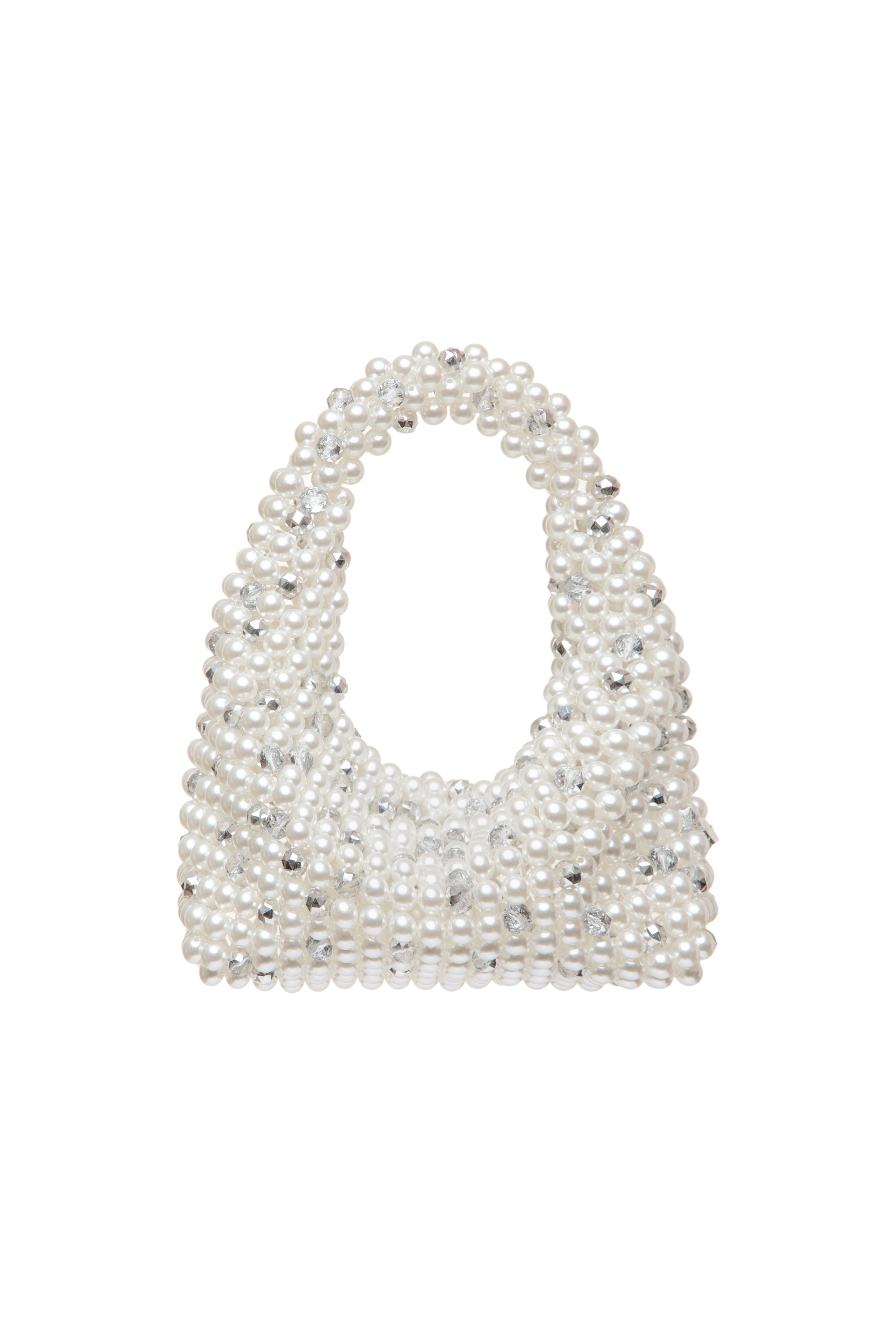 Ivory & Silver Medium Jodie Bag