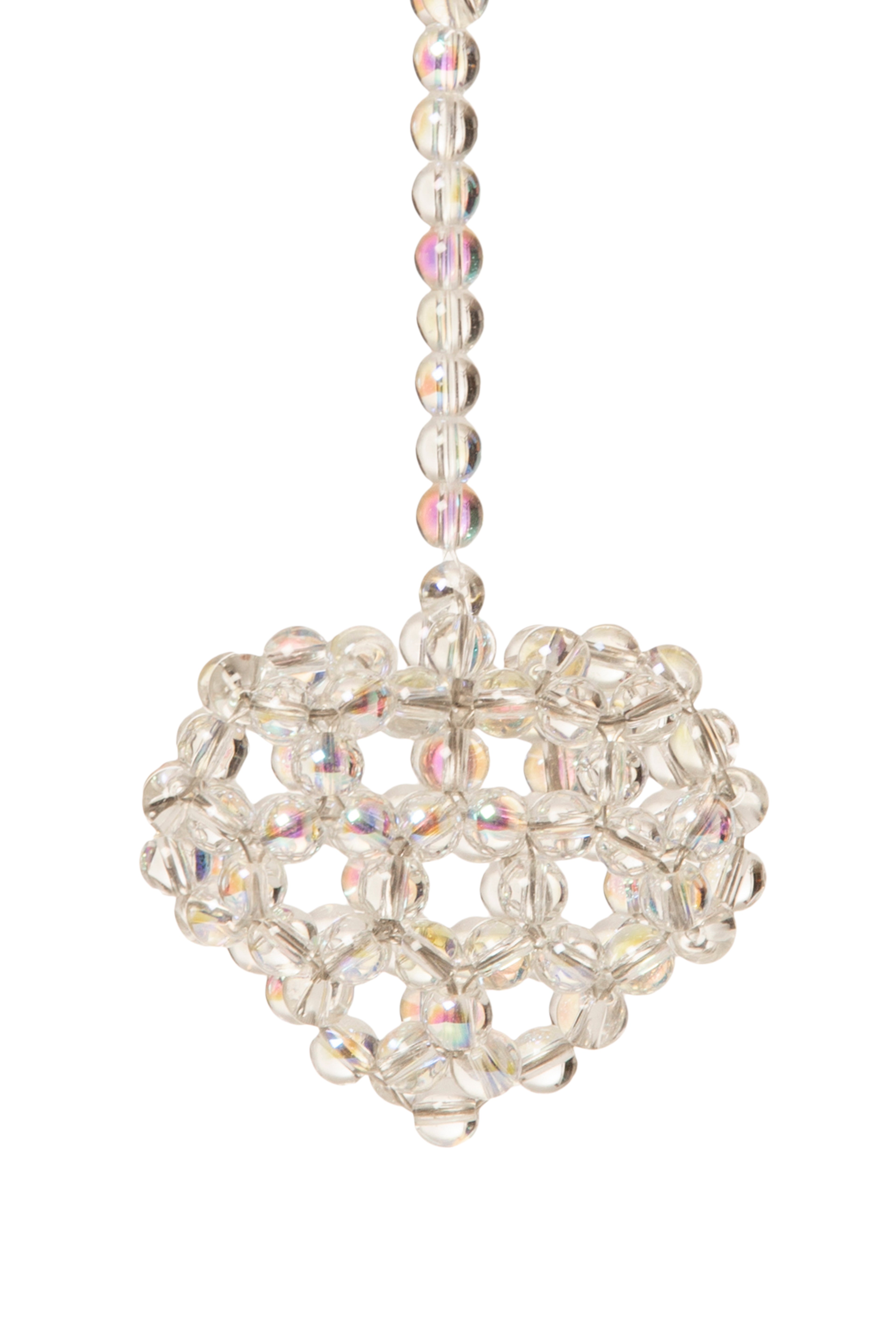 Iridescent Heart-Shaped Keychain