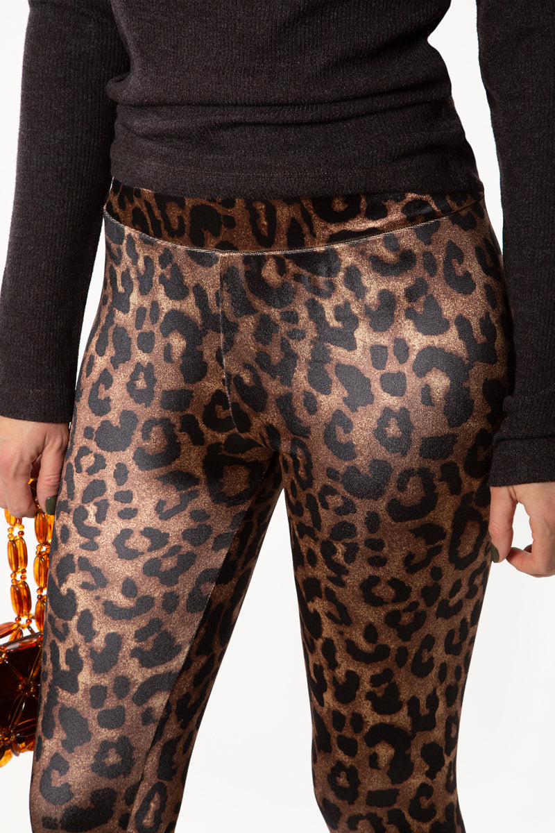 Leopard-Print Stirrup Leggings