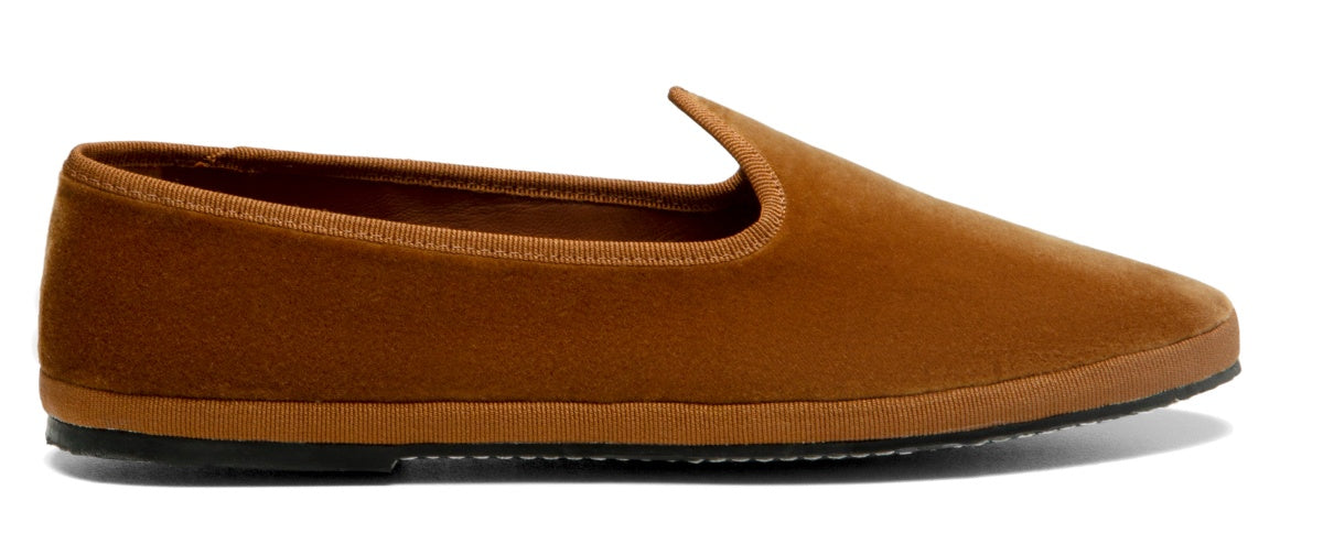 Caramel Velvet Slippers