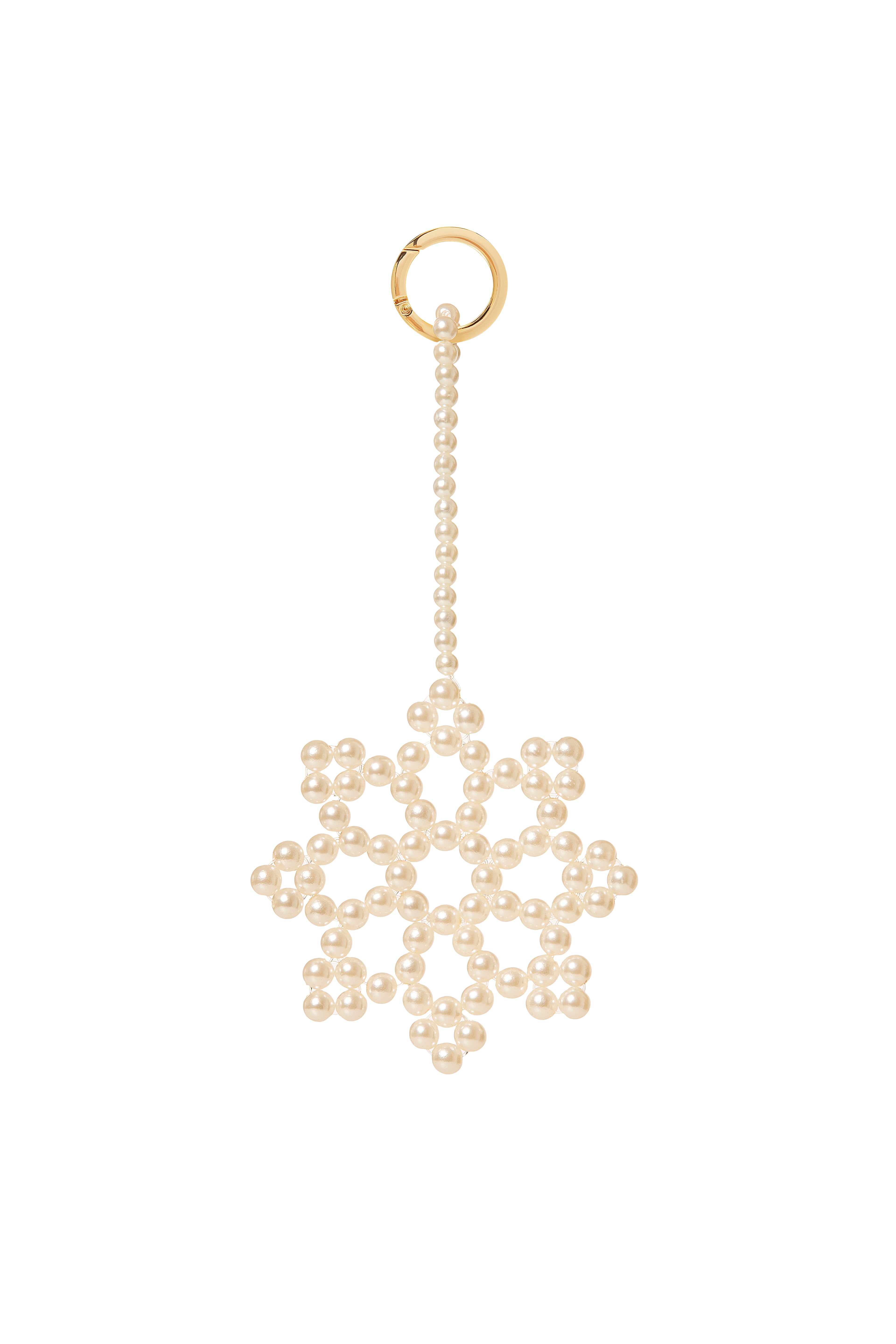 Ivory Snowflake Keychain