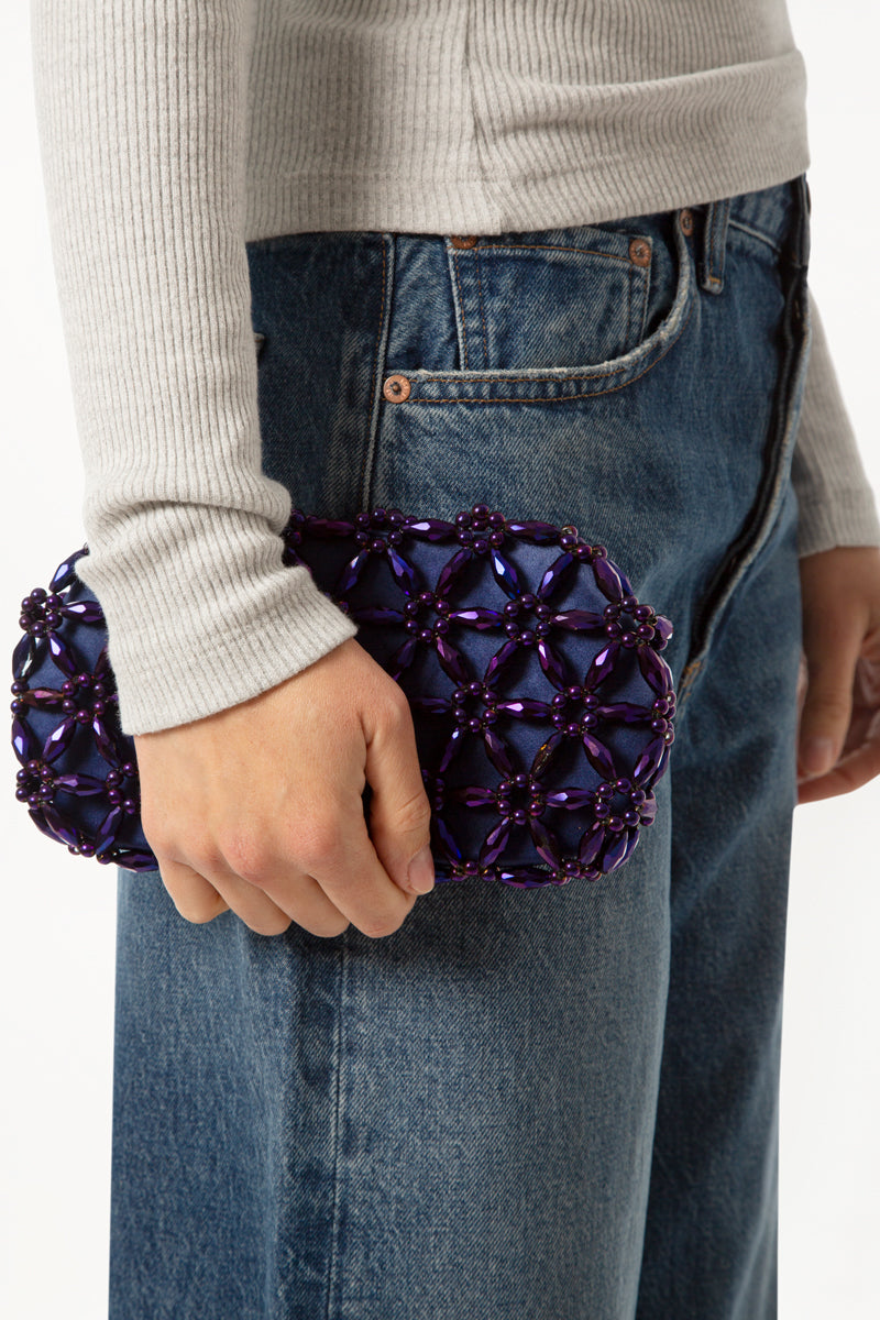 Dark Purple Tebea Clutch