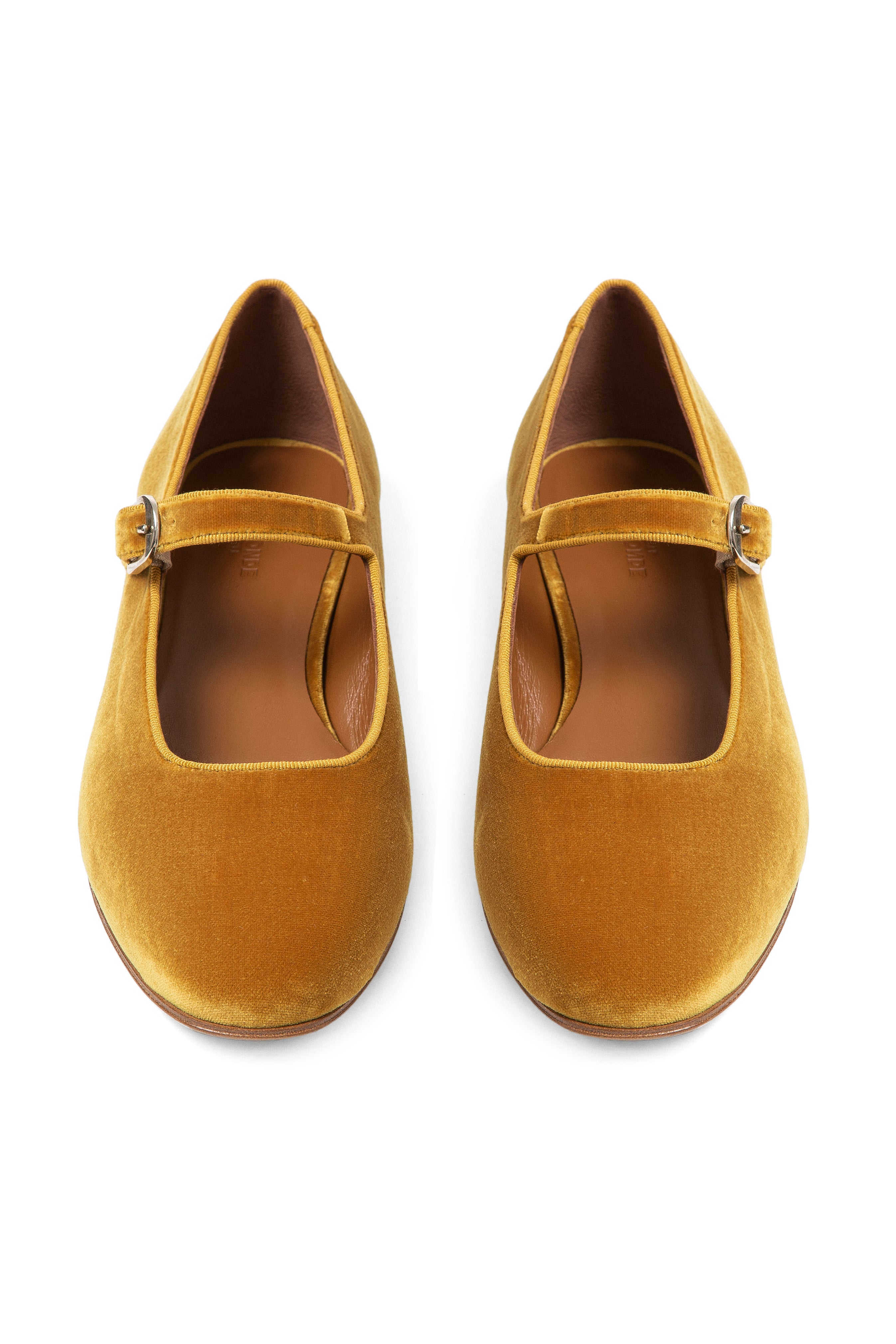 Gold Mary Jane Flats