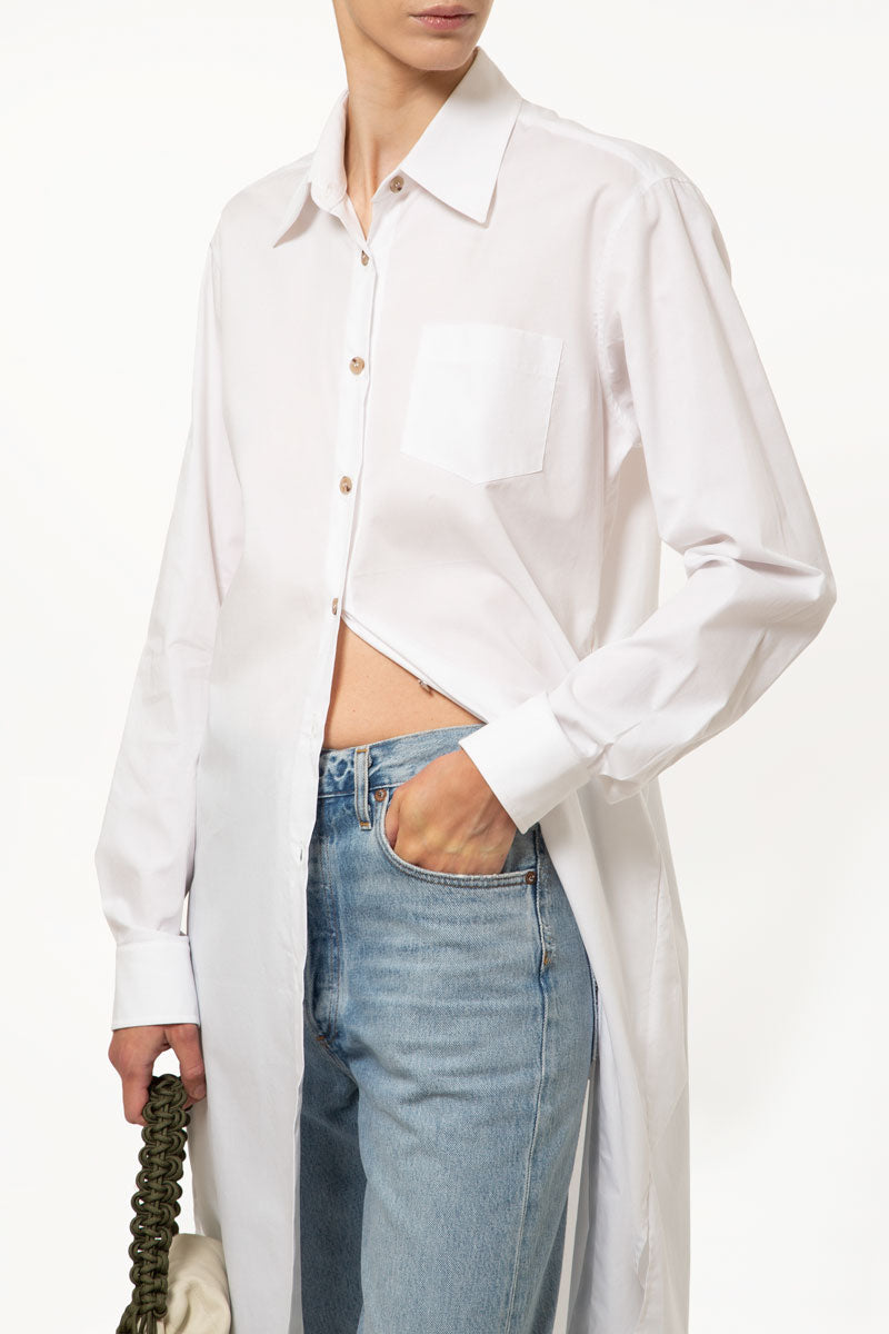 White Longline Shirt
