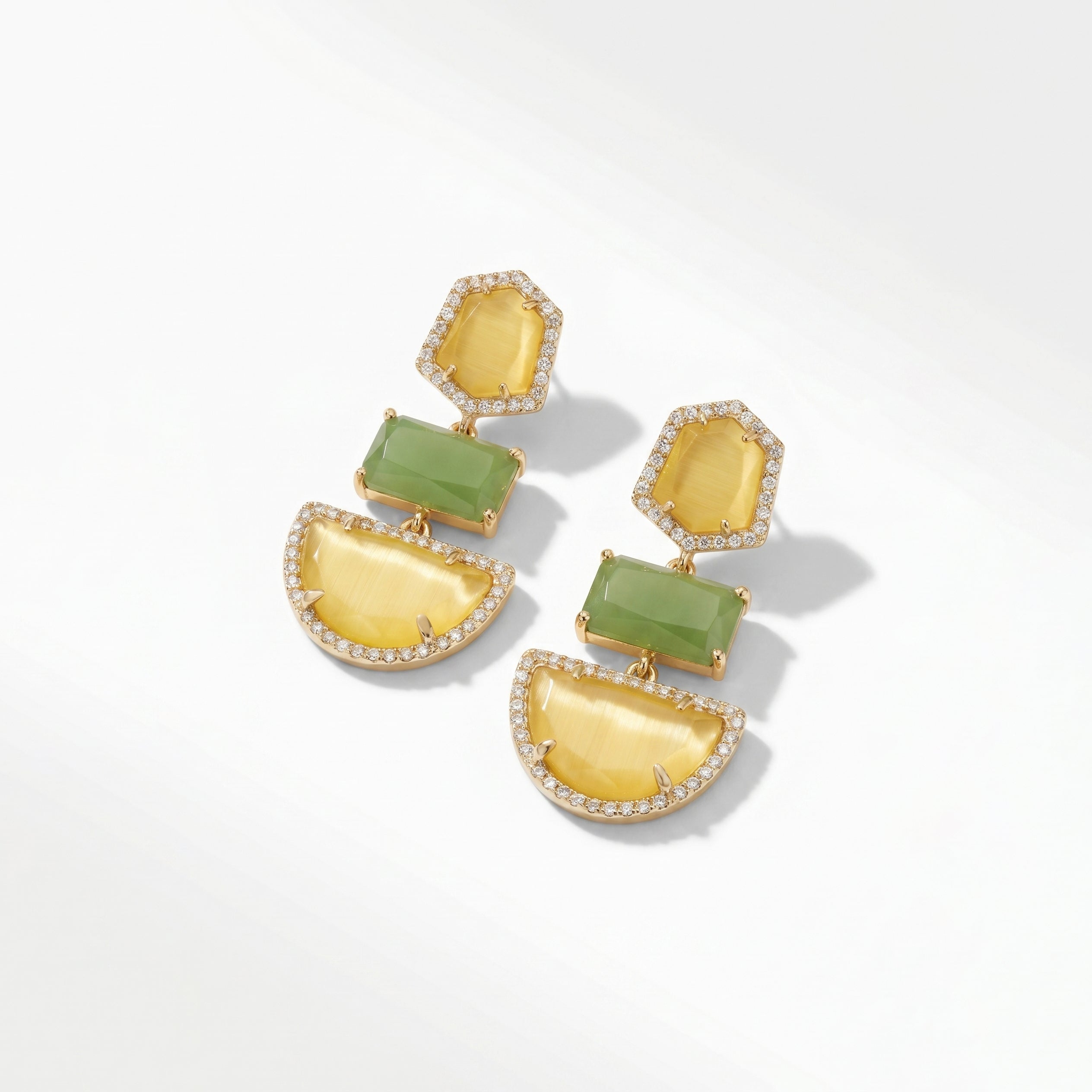 Earrings with  Colorful Crystals