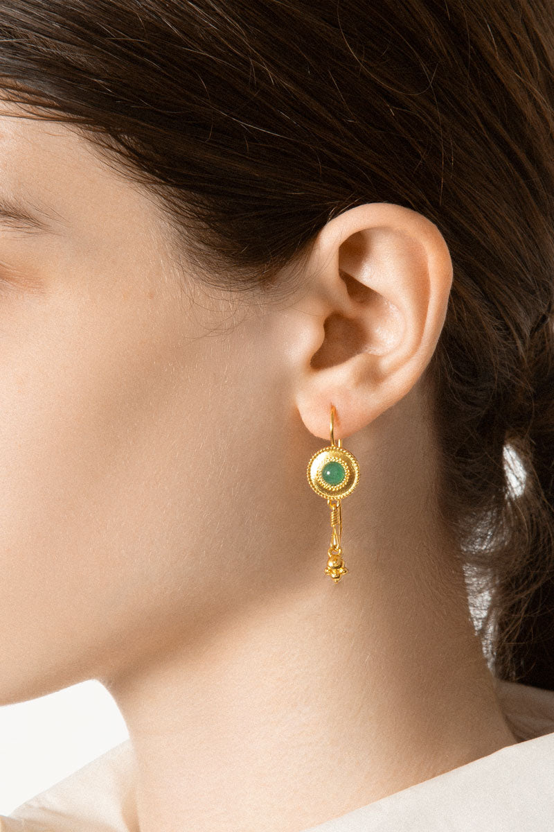 Earrings with Natural Stone