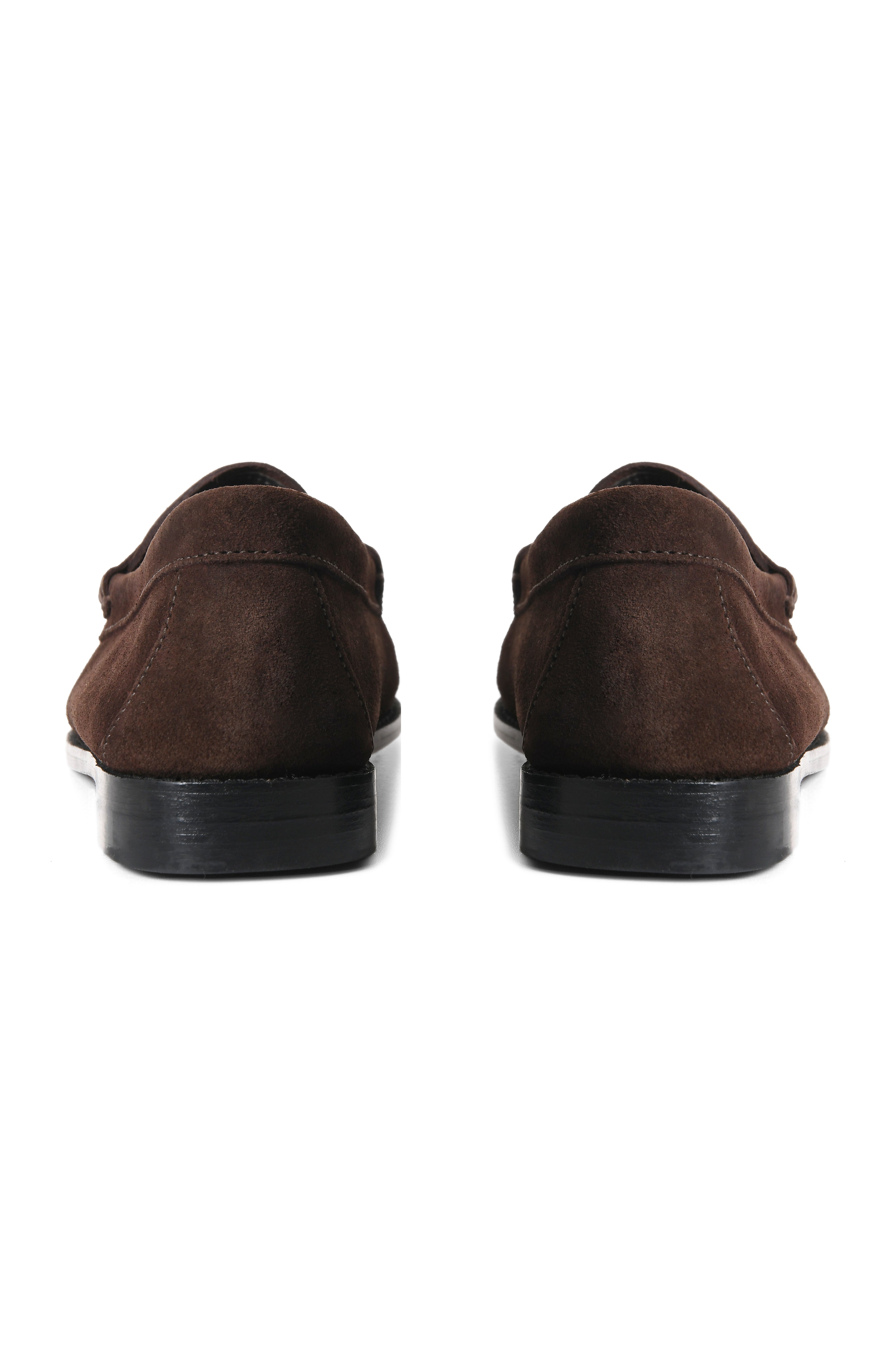 Chocolate Suede Loafers