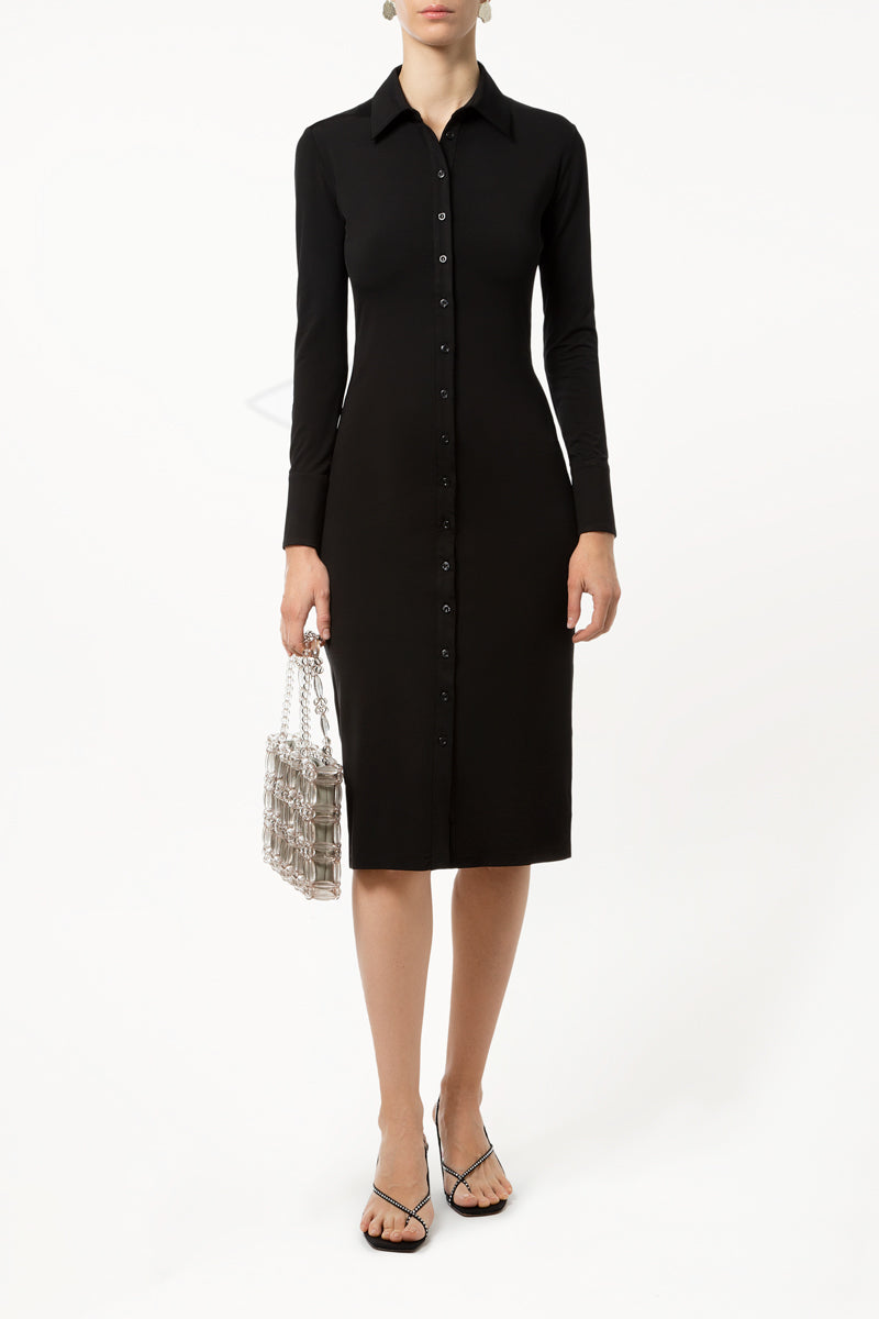 Open Back Buttoned Dress