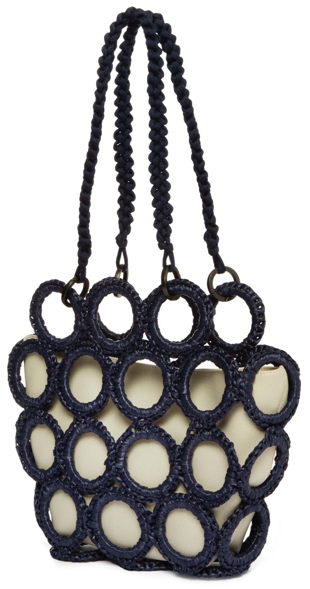 Navy Blue & Milk Olympia Tote