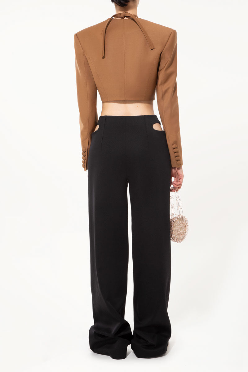 Black Cut Out Pants