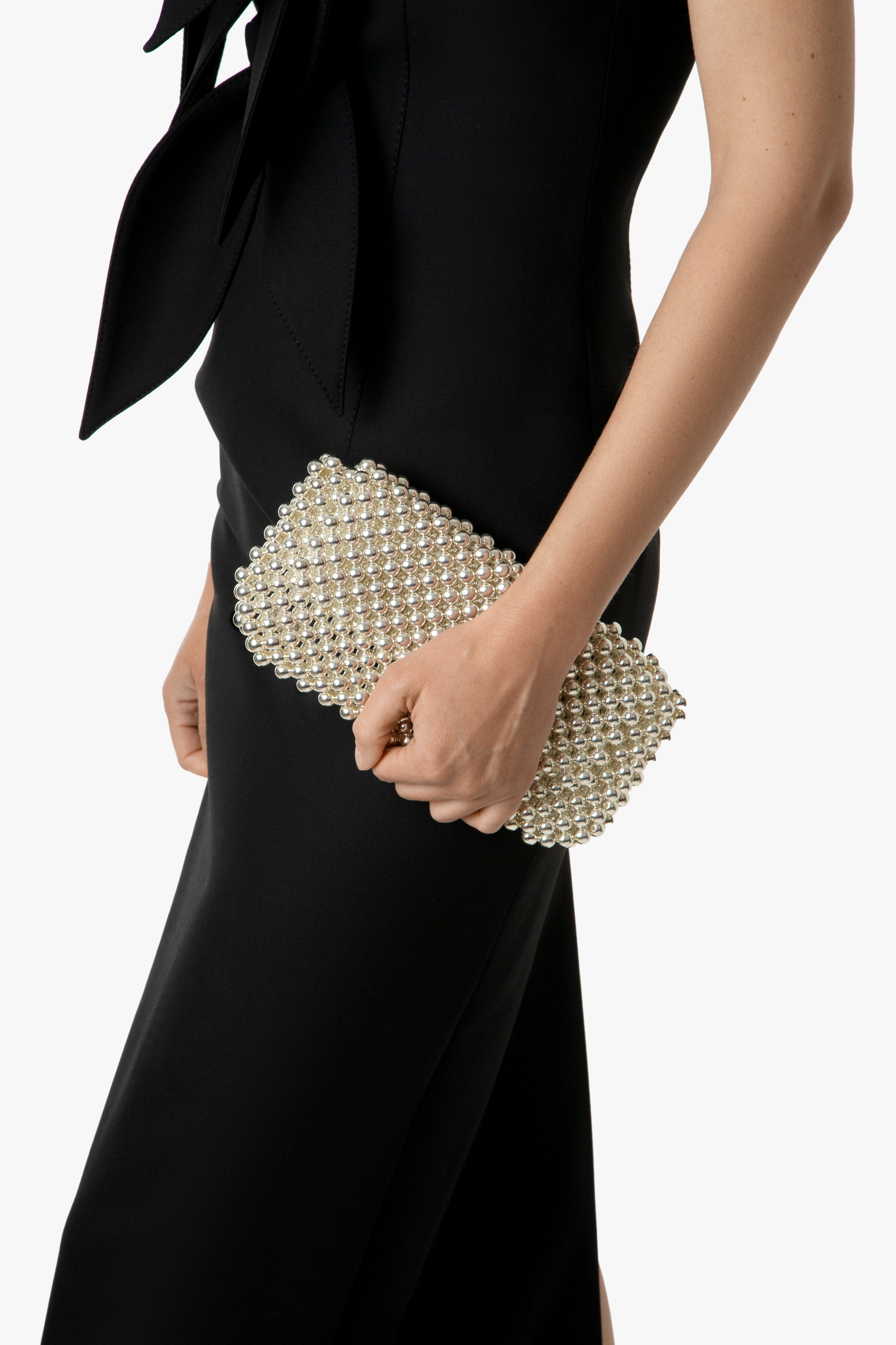 Silver Clover Clutch