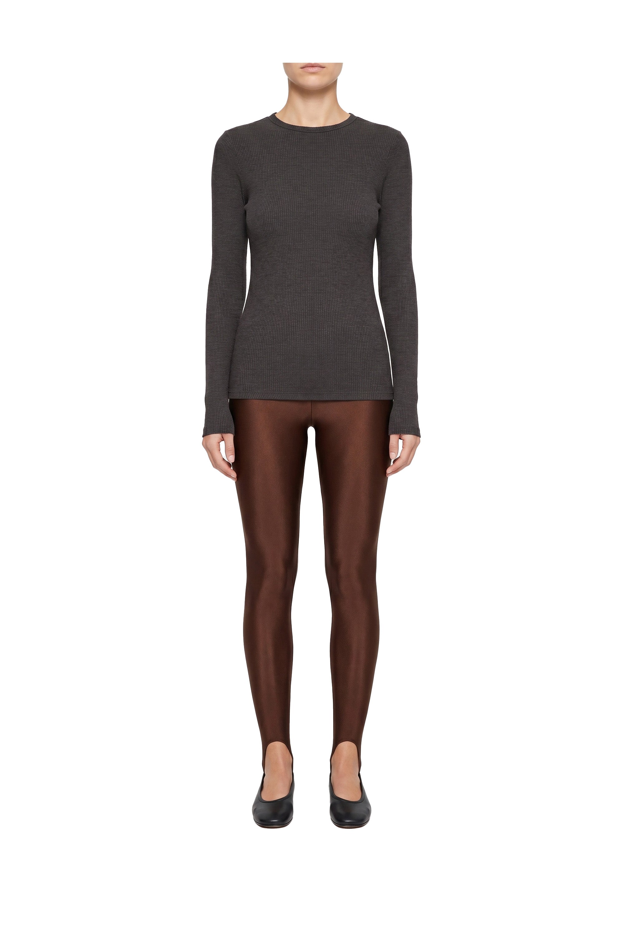Brown Stirrup Leggings