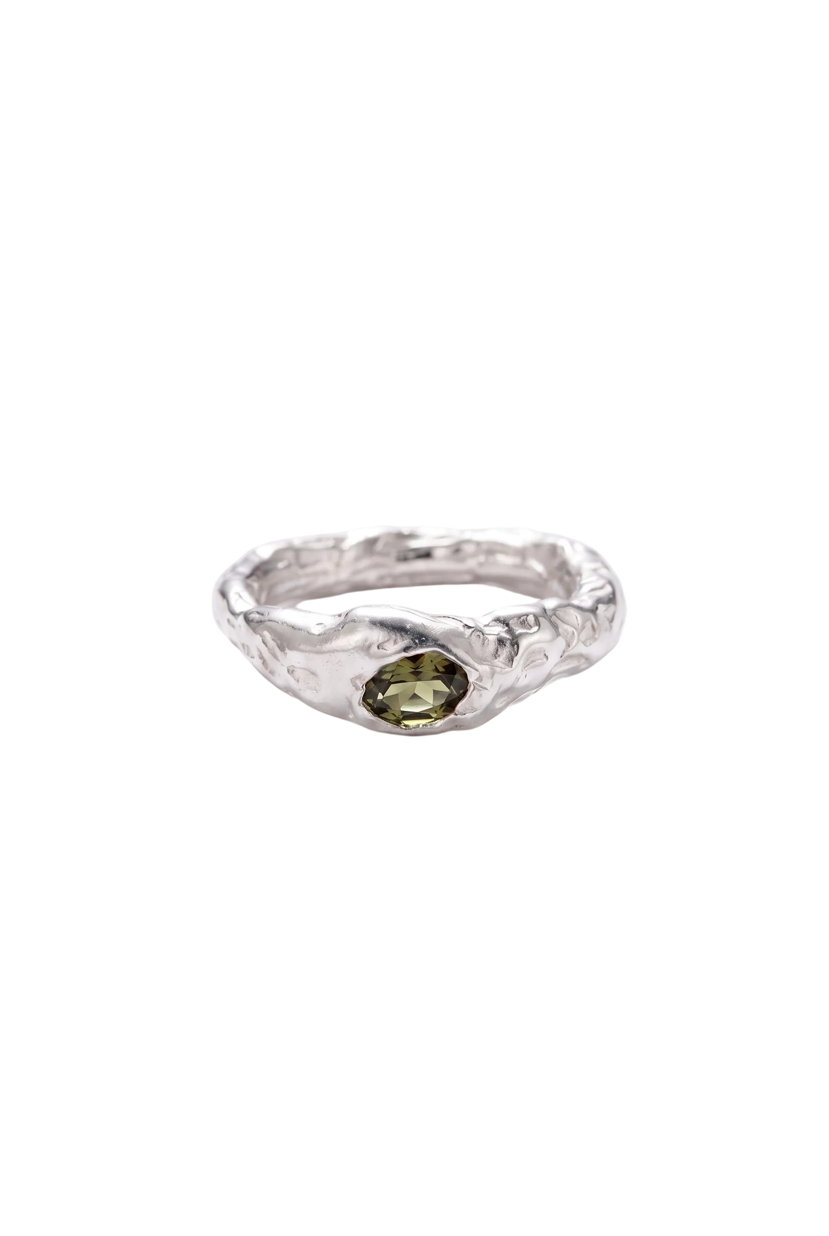 Lola Ring with Khaki Green Gem