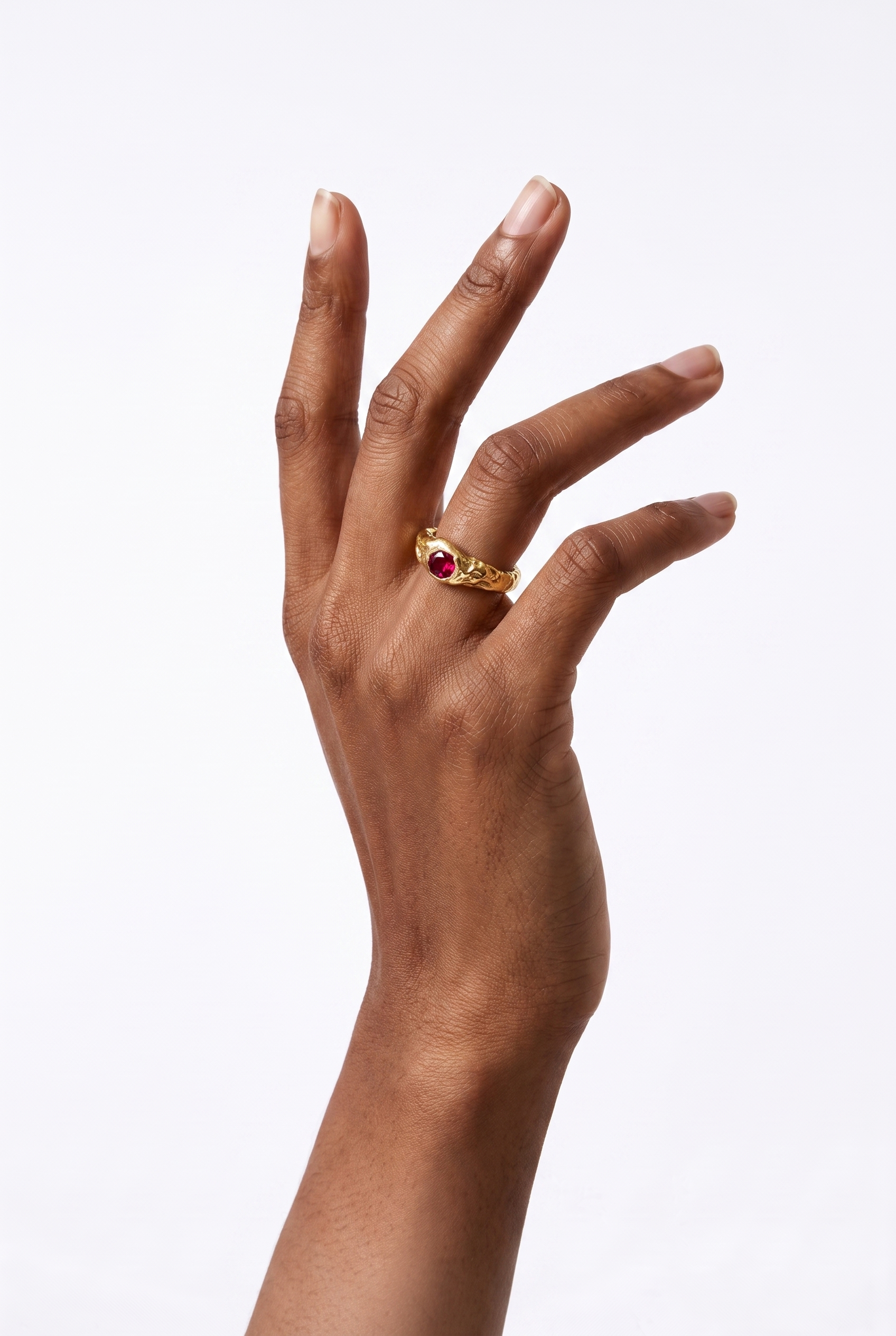 Lola Ring with Red Gem