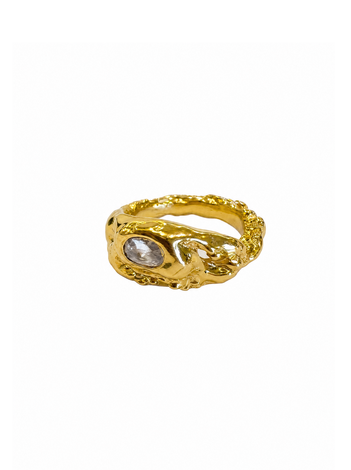 Paloma ring with white zircon
