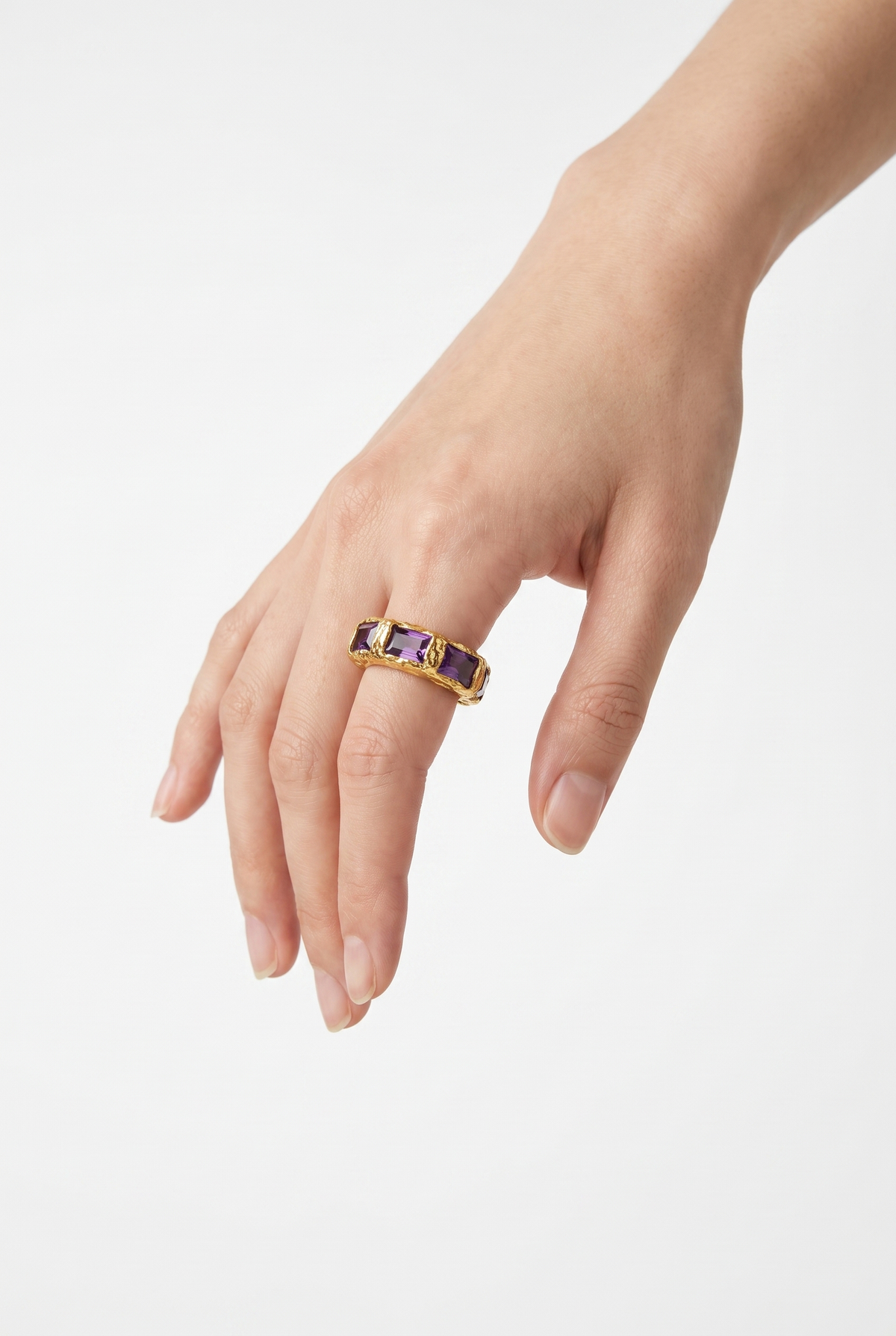 Monroe square with purple gems